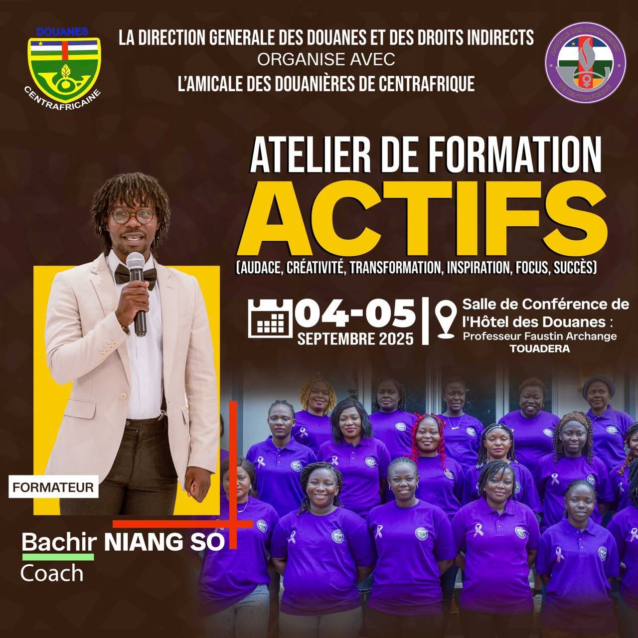 Atelier de Formation ACTIFS - Femmes Douanières de Centrafrique